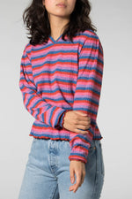 Mads Norgaard Multi Red Super Stripe Beautina Top