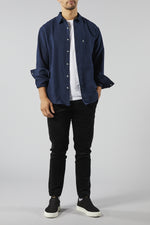 MADS NORGAARD NAVY BRIXTON JERSEY SHIRT