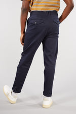 SELECTED HOMME NAVY SLIM TAPERED TWILL TROUSER