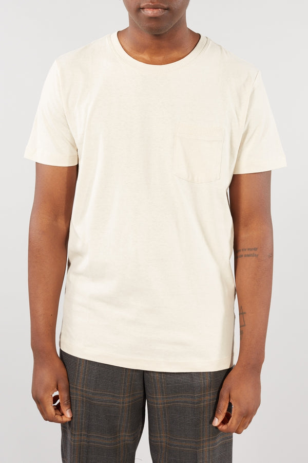 SELECTED HOMME OFF WHITE JARED O-NECK TEE