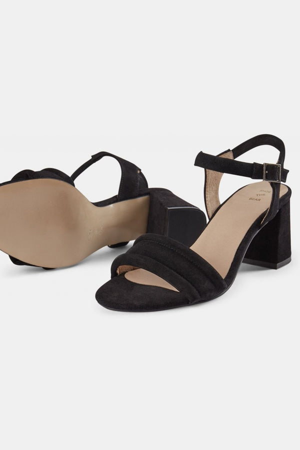 SHOE THE BEAR BLACK MAY ANKLE SUEDE SANDAL