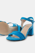 SHOE THE BEAR BLUE MAY ANKLE SUEDE SANDAL
