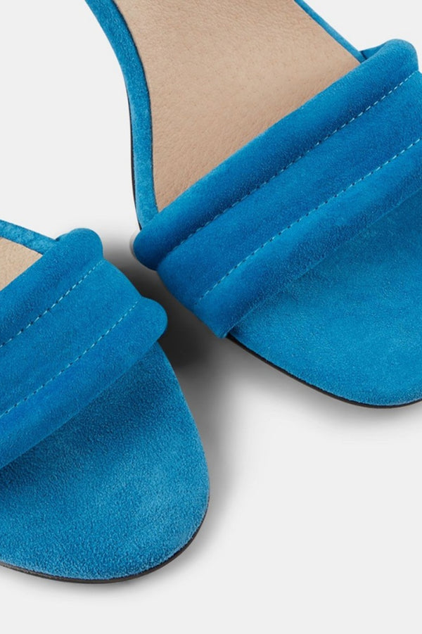 SHOE THE BEAR BLUE MAY ANKLE SUEDE SANDAL