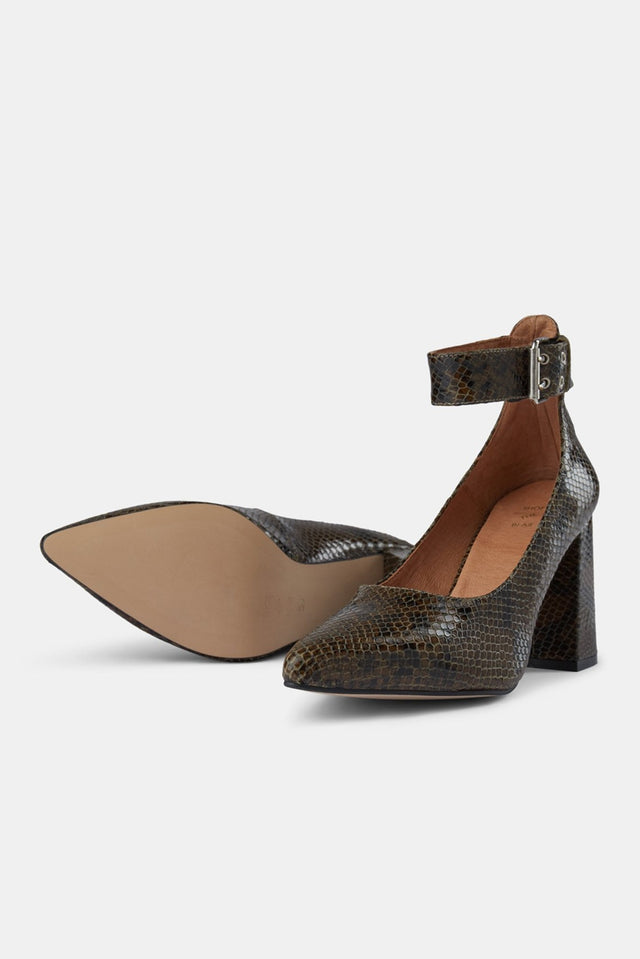 Green Snake Jane Ankle Heels