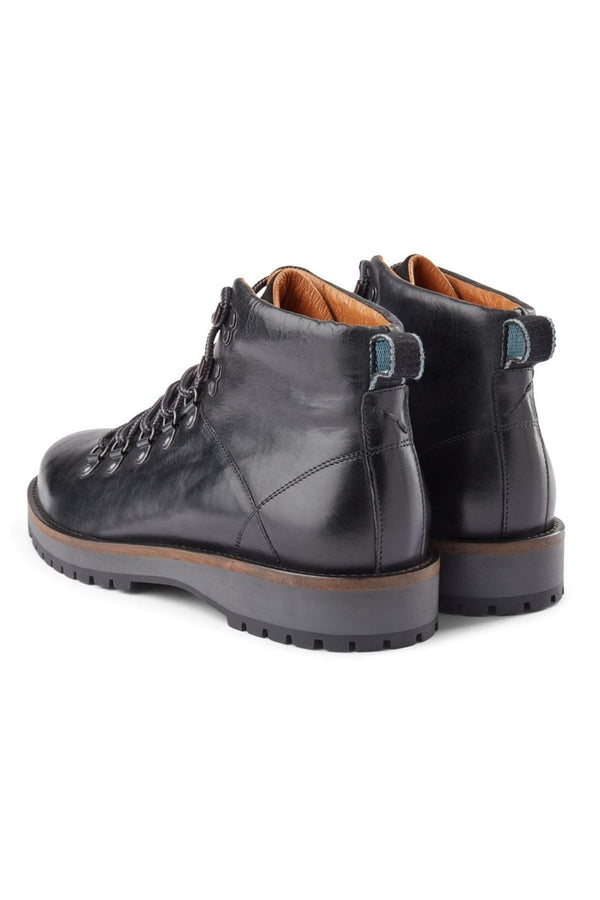 SHOE THE BEAR BLACK LEATHER LAWRENCE BOOT