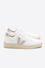 V-10 White Natural Butterscotch Faux Leather Trainer Mens