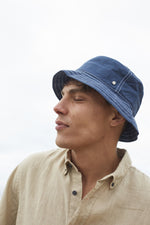 Sea Blue Dyed Bari Bucket Hat