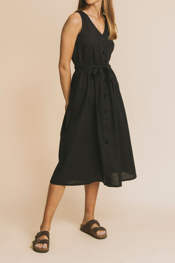 Black Jolie Midi Dress