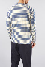 SELECTED HOMME ESTATE BLUE STRIPE TRON LONG SLEEVED TOP