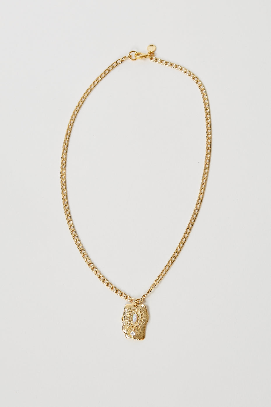 Gold Aura Opal Necklace