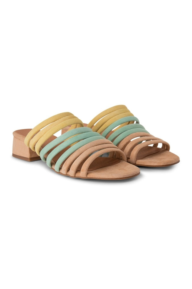 Multicolour Pastel Cala Stripe Mule