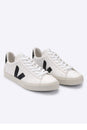 CAMPO WHITE BLACK CHROMEFREE LEATHER TRAINERS MENS