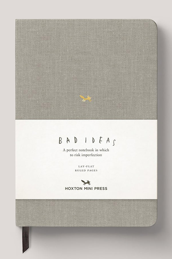 A Notebook for Bad Ideas - Grey with Lined Pages