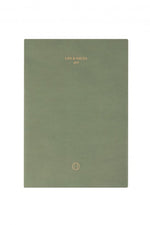 Green 'Life & Pieces, Grid' Large Notebook