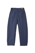 Blue Indigo Stripe Linen Leila Jeans