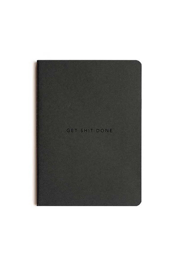 MOXON BLACK 'GET SHIT DONE' MINIMAL TO-DO LIST A6 NOTEBOOK