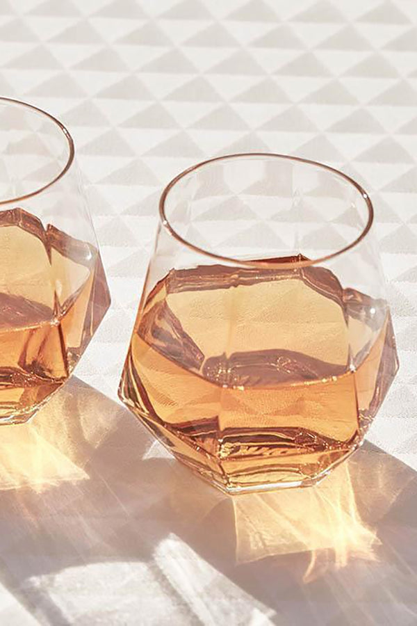 MOXON PUIK RARE + RADIANT CRYSTAL GLASS GLASSES SET OF 2