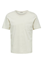 SELECTED HOMME OFF WHITE JARED O-NECK TEE