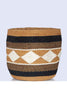 Natural Black Geometric Kadi Basket