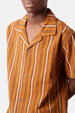 Almond Brown Vacation Stripe Shirt